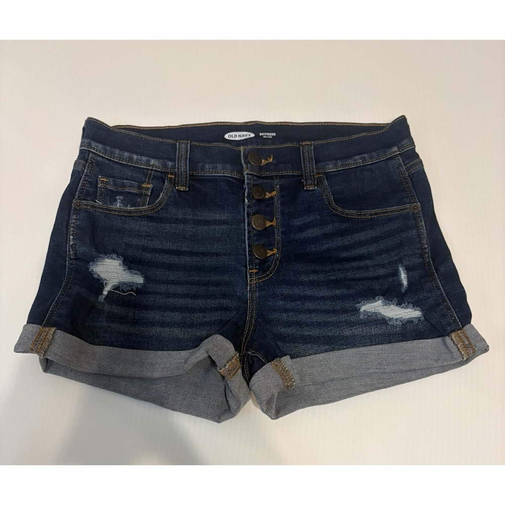 Old Navy Mid-Rise Button-Fly Cuffed Denim Shorts Size 2 (US)